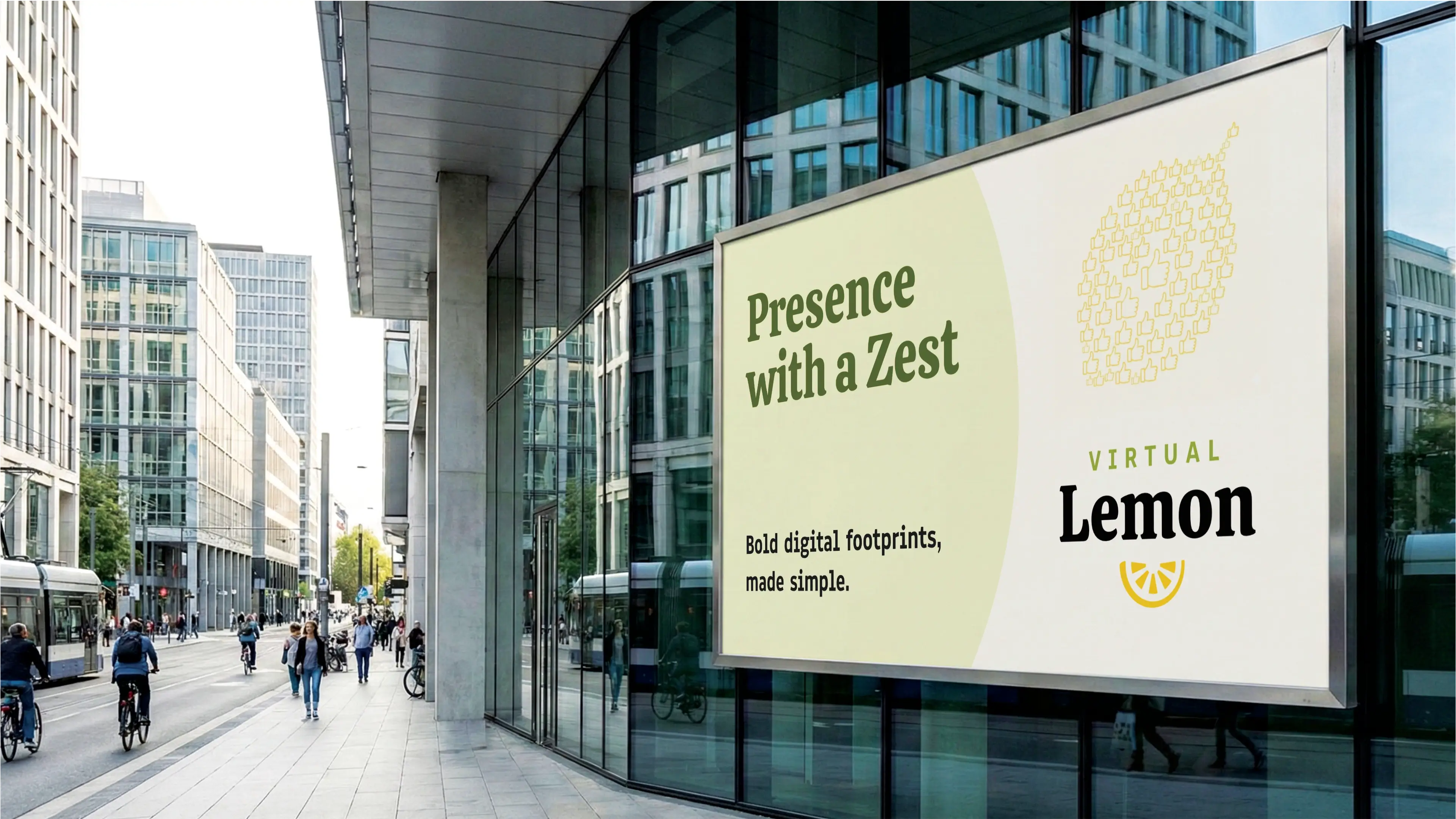 virtual-lemon - 3rd Monochrome Mockup of logo design